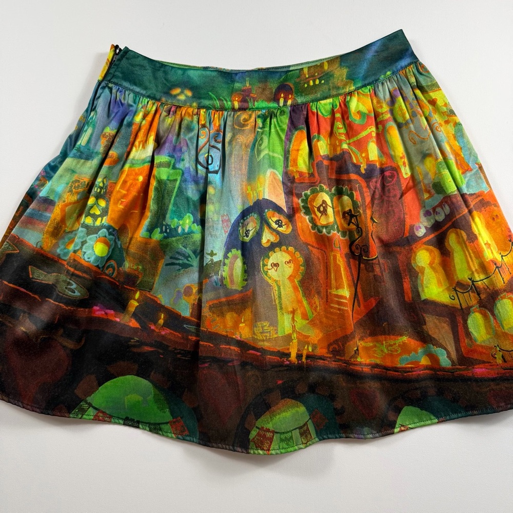 Book of Life Whimsical Art Print A-Line Skirt | Cottagecore Fairycore | Size M - Picture 5 of 10